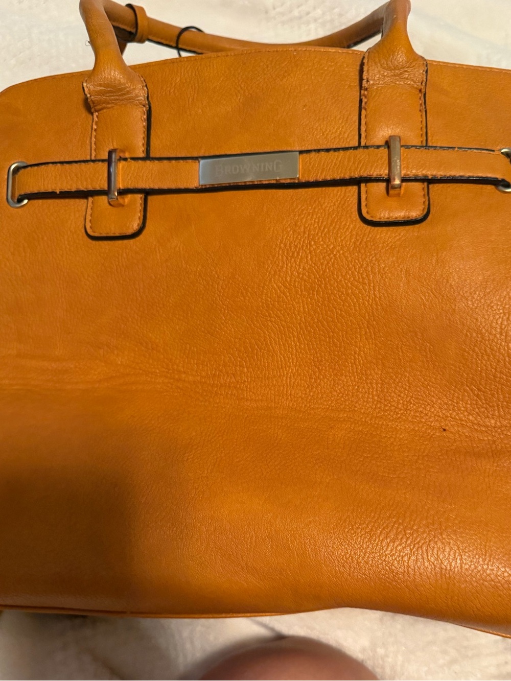 Browning Leather Tote in Cognac Brown